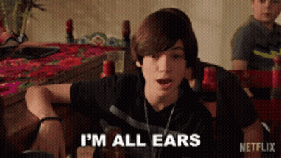 Young Boy Saying I'm All Ears Netflix Ad GIF