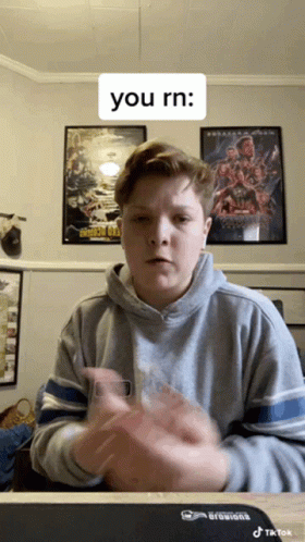 Young Boy Saying You RN GIF