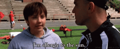 Young Boy Says I'm Allergic To The Sun GIF
