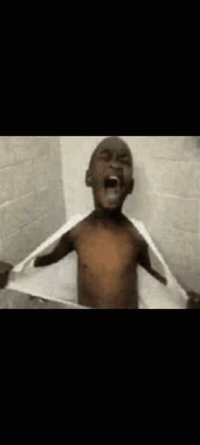 Young Boy Screaming During Bath GIF