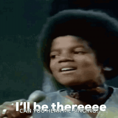 Young Boy Singing Into Microphone Saying I'll Be There Can You Hear Me Singing GIF