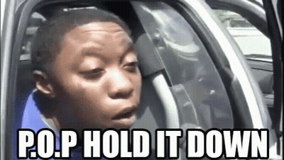 Young Boy Sitting In Car With P.O.P Hold It Down GIF