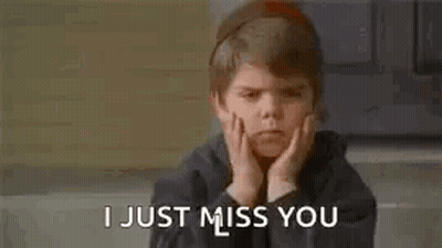 Young Boy Sitting In Front Of Microwave Misses You GIF