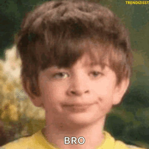 Young Boy Smiling Saying Bro GIF