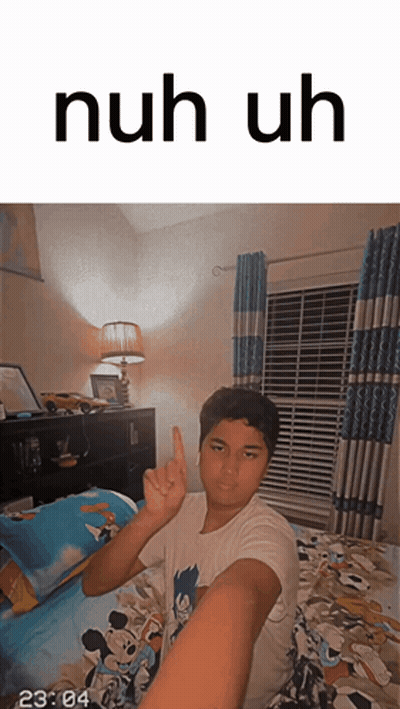 Young Boy Taking Selfie Saying Nuh Uh GIF