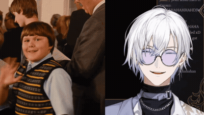 Young Boy Talking To Another Boy In Hallway GIF