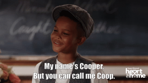 Young Boy Wearing Hat And Vest My Name's Cooper But You Can Call Me Coop GIF