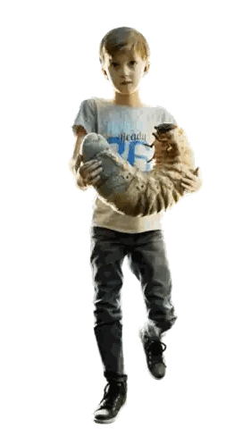Young Boy Wearing Ready T-Shirt Sticker