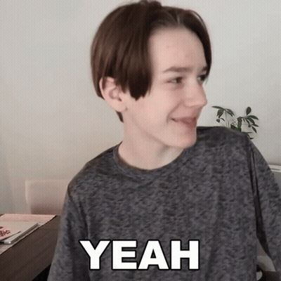 Young Boy Wearing Yeah Shirt GIF