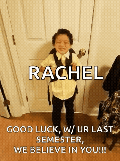 Young Boy With Backpack At Rachel's Door GIF