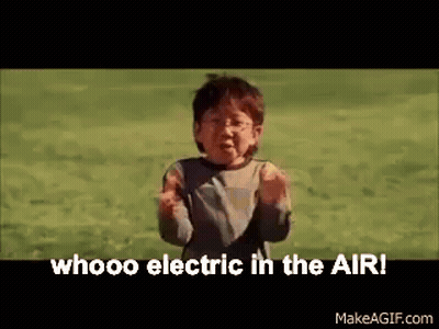Young Boy With Hands Up Saying Whooo Electric In The Air GIF