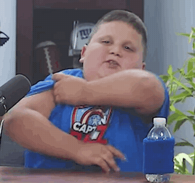 Young Boy With Microphone And Water Bottle GIF