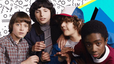 Young Boys Posing In Dustin Hopper Hat GIF