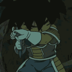 Young Broly Rubs Face GIF