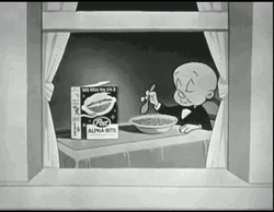 Young Elmer Fudd Eating Cereal GIF