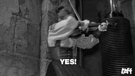 Young Frankenstein Cloris Leachman Playing Violin GIF