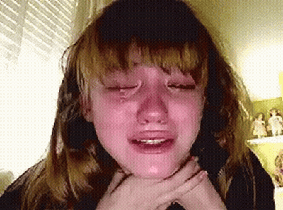 Young Girl Crying With Tear GIF