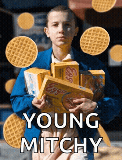 Young Girl Holding Cereal And Waffles Young Mitchy GIF