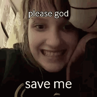 Young Girl Smiling Asking God To Save Her GIF