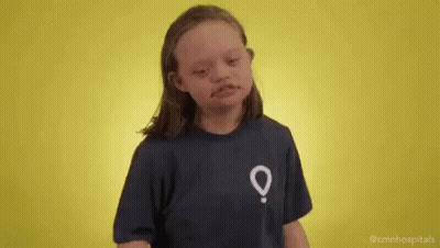 Young Girl With Down Syndrome Making Funny Face