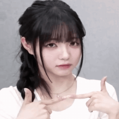 Young Girl With Long Black Hair And Bangs Thumbs Up GIF