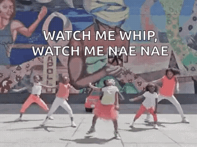 Young Girls Dancing On Sidewalk GIF