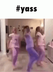 Young Girls Doing Irish Jig In Sleepwear GIF