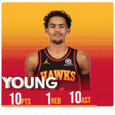 Young Hawks Basketball Player In Red And Black Jersey GIF