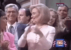Young Hillary Clinton Clapping GIF