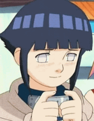 Young Hinata Hyuga Thinking  GIF