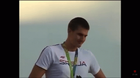 Young Jokic Shaking Head GIF