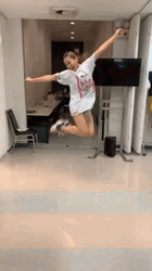 Young Lady Jumping Up And Down GIF