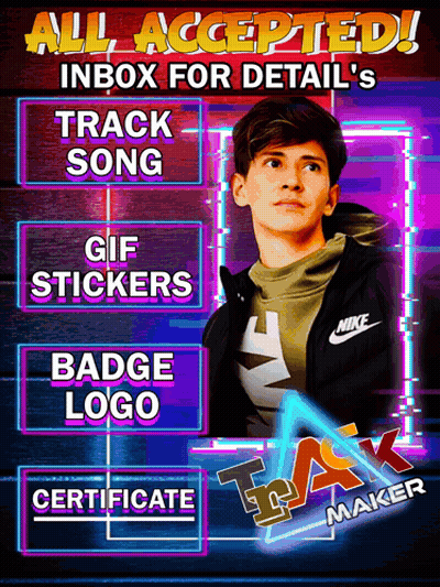 Young Man Advertising Track Maker GIF