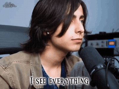 Young Man At Microphone Saying I See Everything GIF