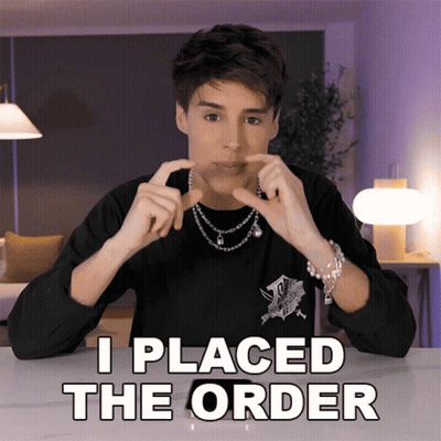 Young Man At Table I Placed The Order GIF