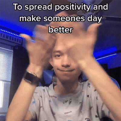 Young Man Clapping Hands To Spread Positivity GIF