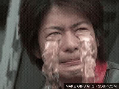 Young Man Crying With Water Coming Out Of Eyes GIF