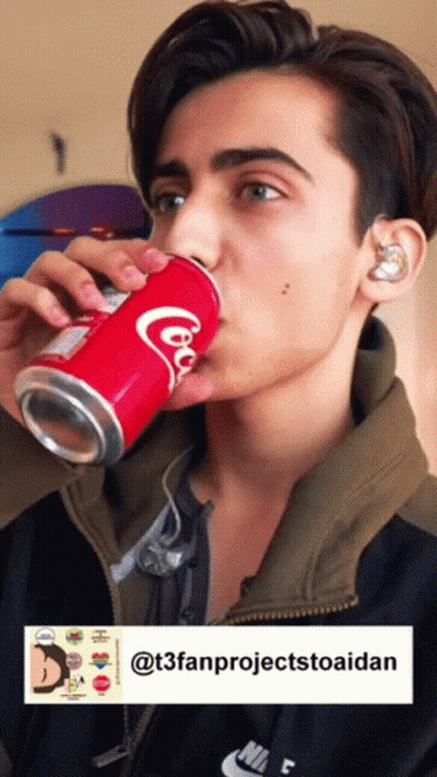 Young Man Drinking Coca Cola GIF