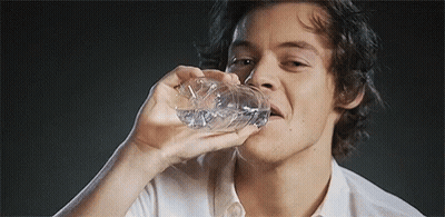 Young Man Drinking Water GIF