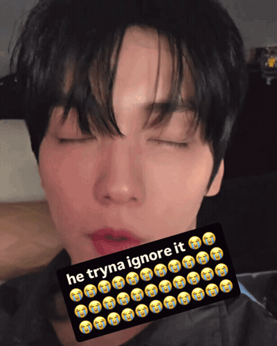 Young Man Eyes Closed Sticker He Tryna Ignore It GIF