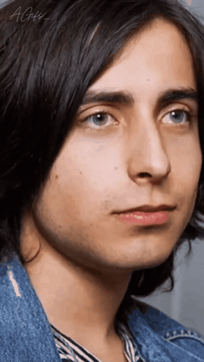 Young Man Face Close Up Letters AGF GIF