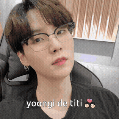 Young Man Glasses Black Shirt Yoongi De Titi GIF