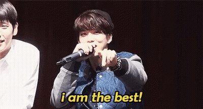 Young Man Holding Microphone Saying I Am The Best GIF