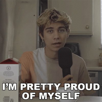 Young Man Holding Microphone Saying I'm Pretty Proud Of Myself GIF