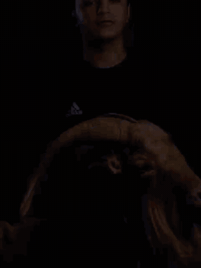 Young Man In Adidas Sweatshirt Holding Large Goat GIF
