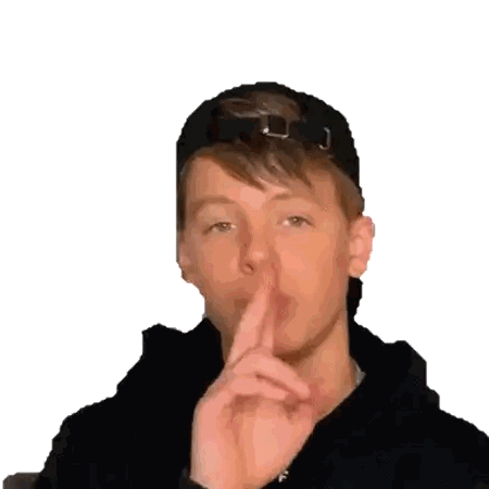 Young Man In Black Hat And Hoodie Pointing Sticker