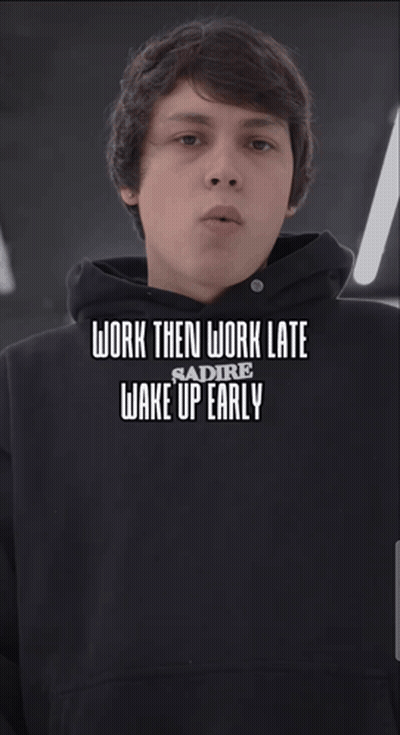 Young Man In Black Hoodie Work Then Work Late Wake Up Early GIF
