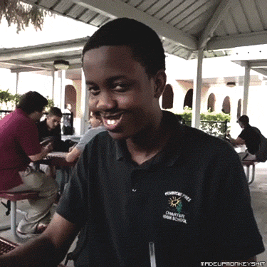 Young Man In Black Plymouth Free Elementary Shirt GIF