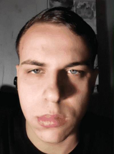Young Man In Black Shirt GIF