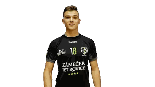 Young Man In Black Shirt Number 18 Sticker